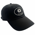 Black baseball cap with embroidered Kozzani logo patch